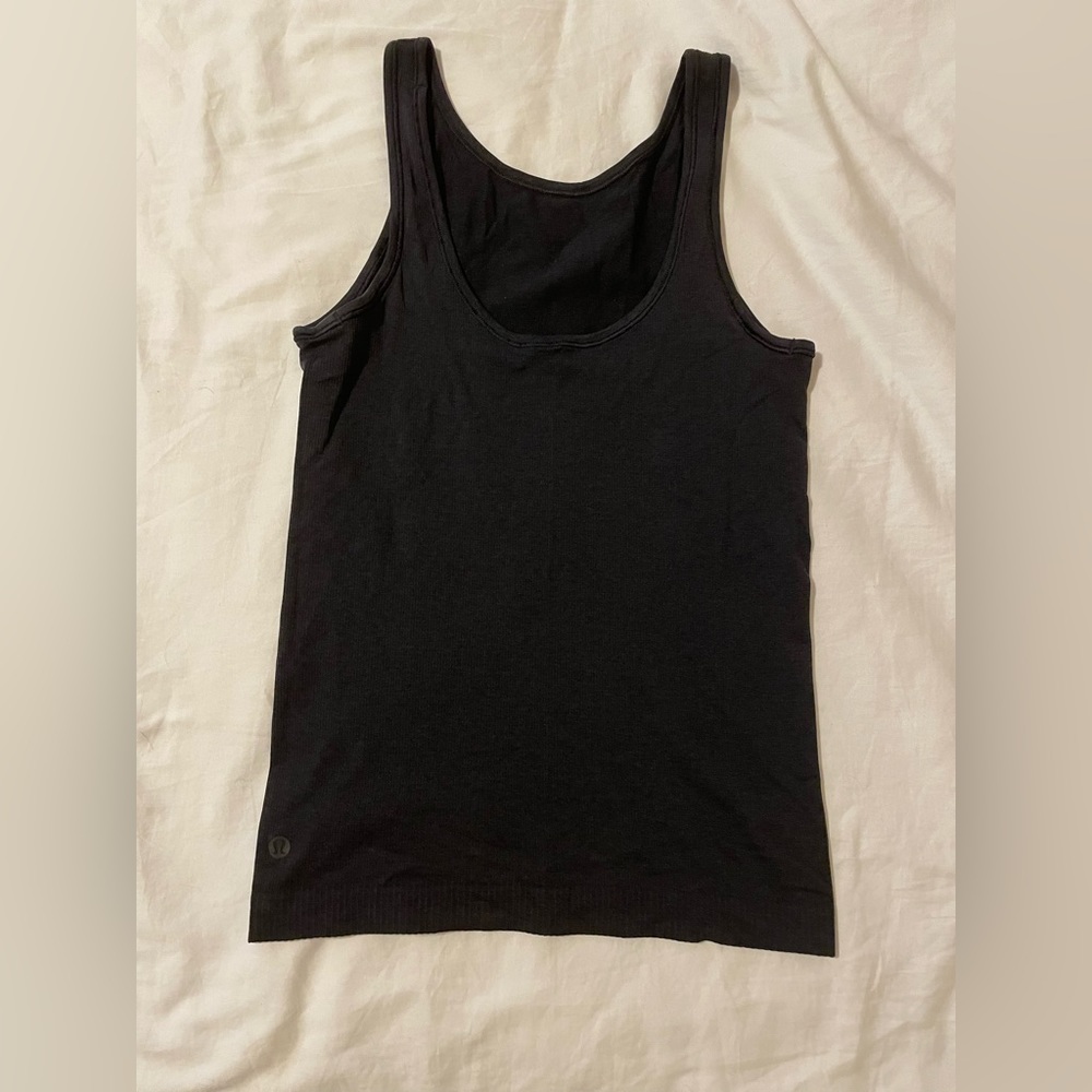 Lululemon Black Ribbed Tank sz 6